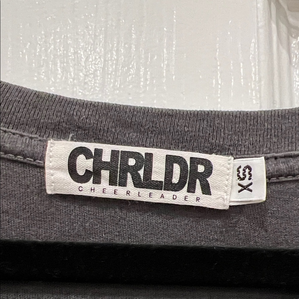 CHRLDR Charcoal Short Sleeve Tee with sparkles Size XS - Picture 2 of 6